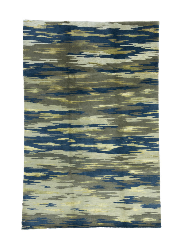 Tibbetian Silk And Wool Rug > Design # 1014 > 6 X 9