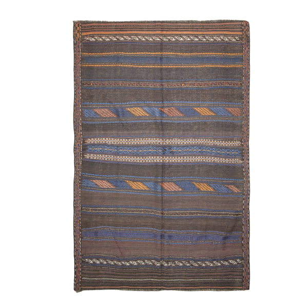 Afghani Old Kilim Rug > Design # 1077 > 5'-6" X 8'-7"