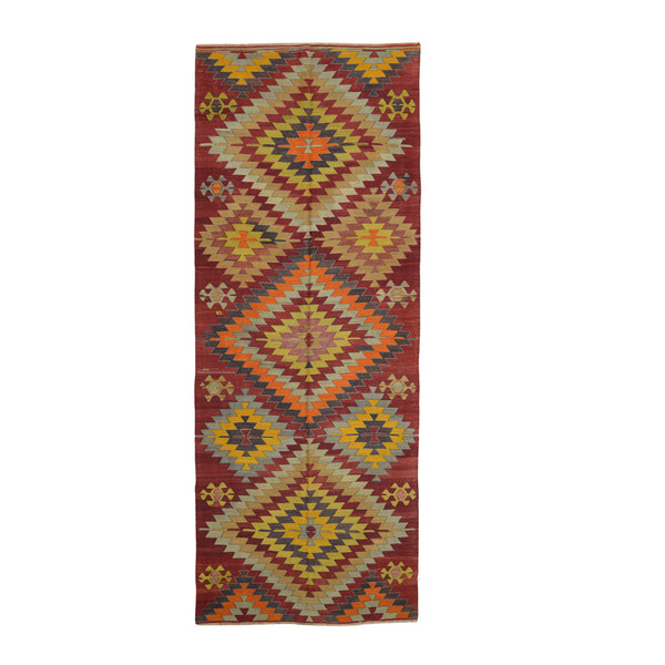 Turkish Old Kilim Runner-c > Design # 1268 > 4'-10" X 13'-0"