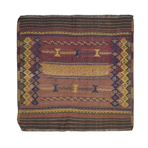 Afghani Kilim Rug > Design # 1363 > 4'-0" X 4'-6"