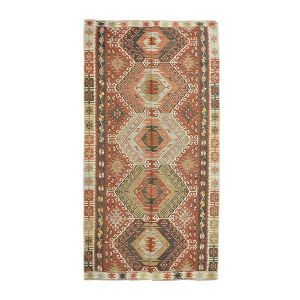 Old Turkish Kilim Rug - K > Design # 1580 > 5'-4" X 10'-6"