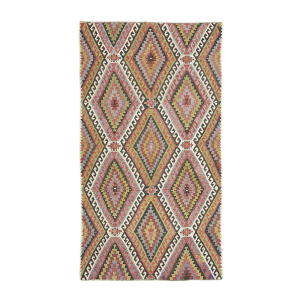 Old Turkish Kilim Rug - K > Design # 1584 > 5'-0" X 9'-7"