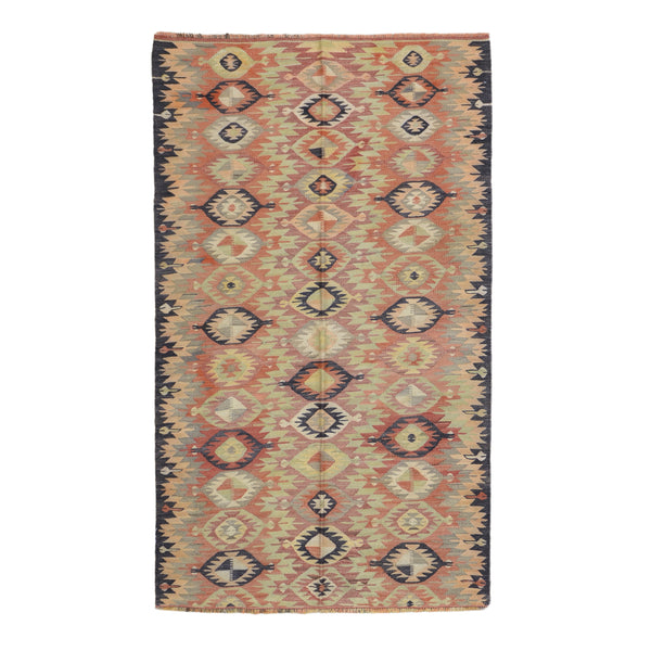 Old Turkish Kilim Rug - K > Design # 1585 > 4'-6" X 7'-9"