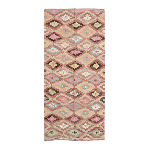 Old Turkish Kilim Rug - K > Design # 1586 > 4'-11" X 10'-4"