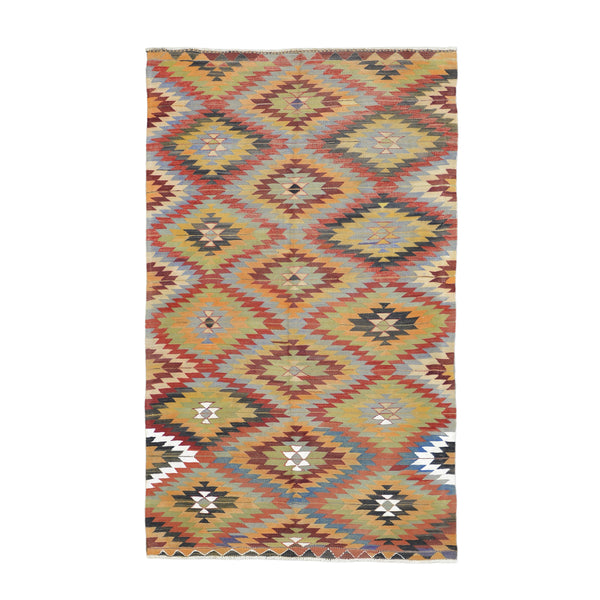 Old Turkish Kilim Rug - K > Design # 1603 > 4'-7" X 8'-0"