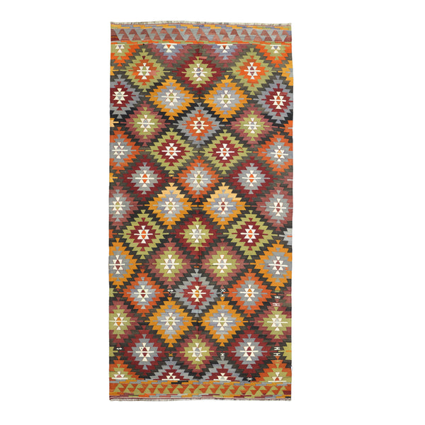 Old Turkish Kilim Rug - K > Design # 1610 > 5'-5" X 11'-8"