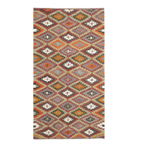 Old Turkish Kilim Rug - K > Design # 1614 > 5'-3" X 9'-8"