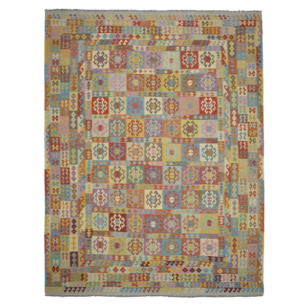 New Afghani Kilim Rug > Design # 1984 > 10'-3" X 13'-0"