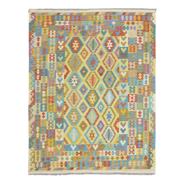 New Afghani Kilim Rug > Design # 1985 > 6'-7" X 8'-3"