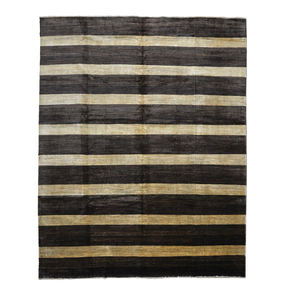 Handmade Modern Afghani Alyse Wool Rug > Design # 1992 > 9' - 6" X 12' - 5"