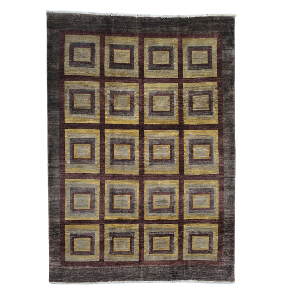 Handmade Modern Afghani Amy Wool Rug > Design # 2013 > 5' - 10" X 8' - 4"