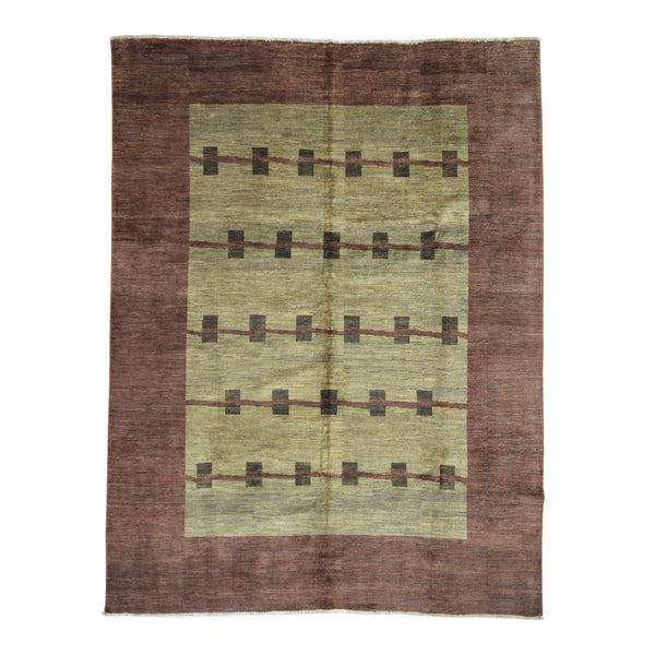 Handmade Modern Afghani Angela Wool Rug > Design # 2030 > 8' - 9" X 11' - 2"