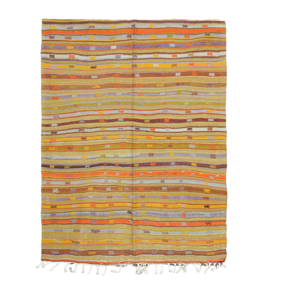 Handmade Turkish Kilim Rug > Design # 688 > 5'-3" X 7'-5"