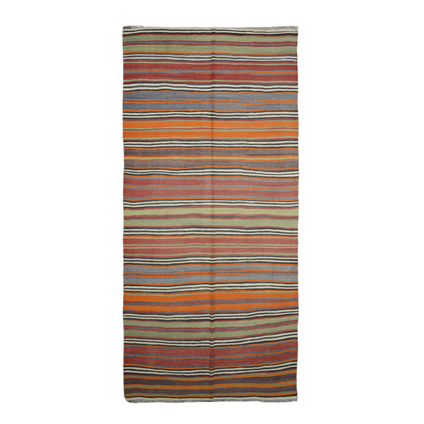 Handmade Turkish Kilim Rug > Design # 695 > 4'-6" X 9'-8"