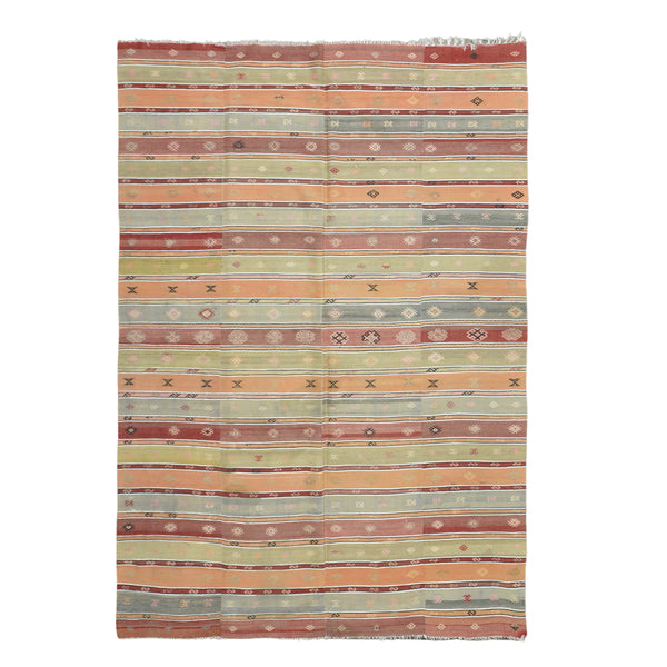 Handmade Turkish Kilim Rug > Design# 697 > 6'-3" X 9'-4"