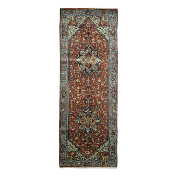 Handmade New Heriz Runner > Design# 701010 > Size: 2'-9" X 8'-0"