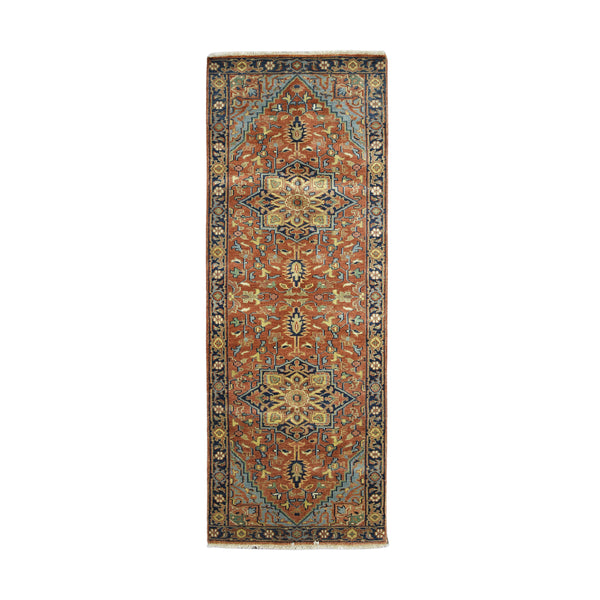 Handmade New Heriz Runner > Design# 701015 > Size: 2'-8" X 7'-11"