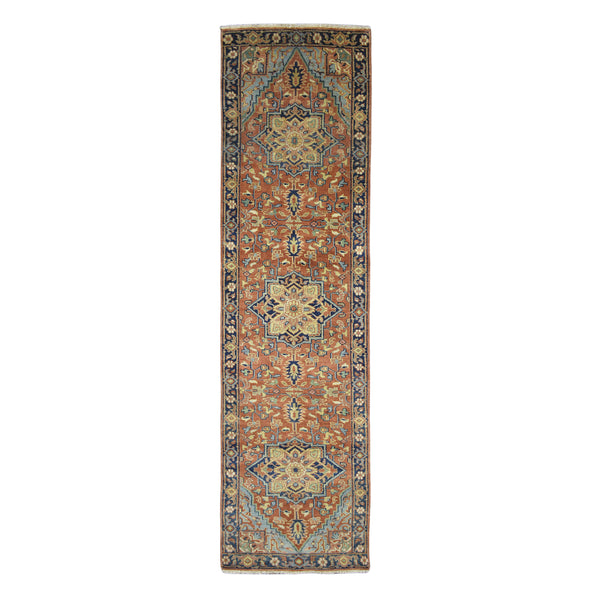 Handmade New Heriz Runner > Design# 701016 > Size: 2'-6" X 10'-1"