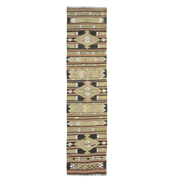 Turkish Old Kilim Runner-k > Design # 757 > 2'-5" X 12'-9"