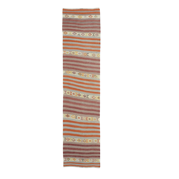 Turkish Old Kilim Runner > Design # 791 > 2'-7" X 12'-0"