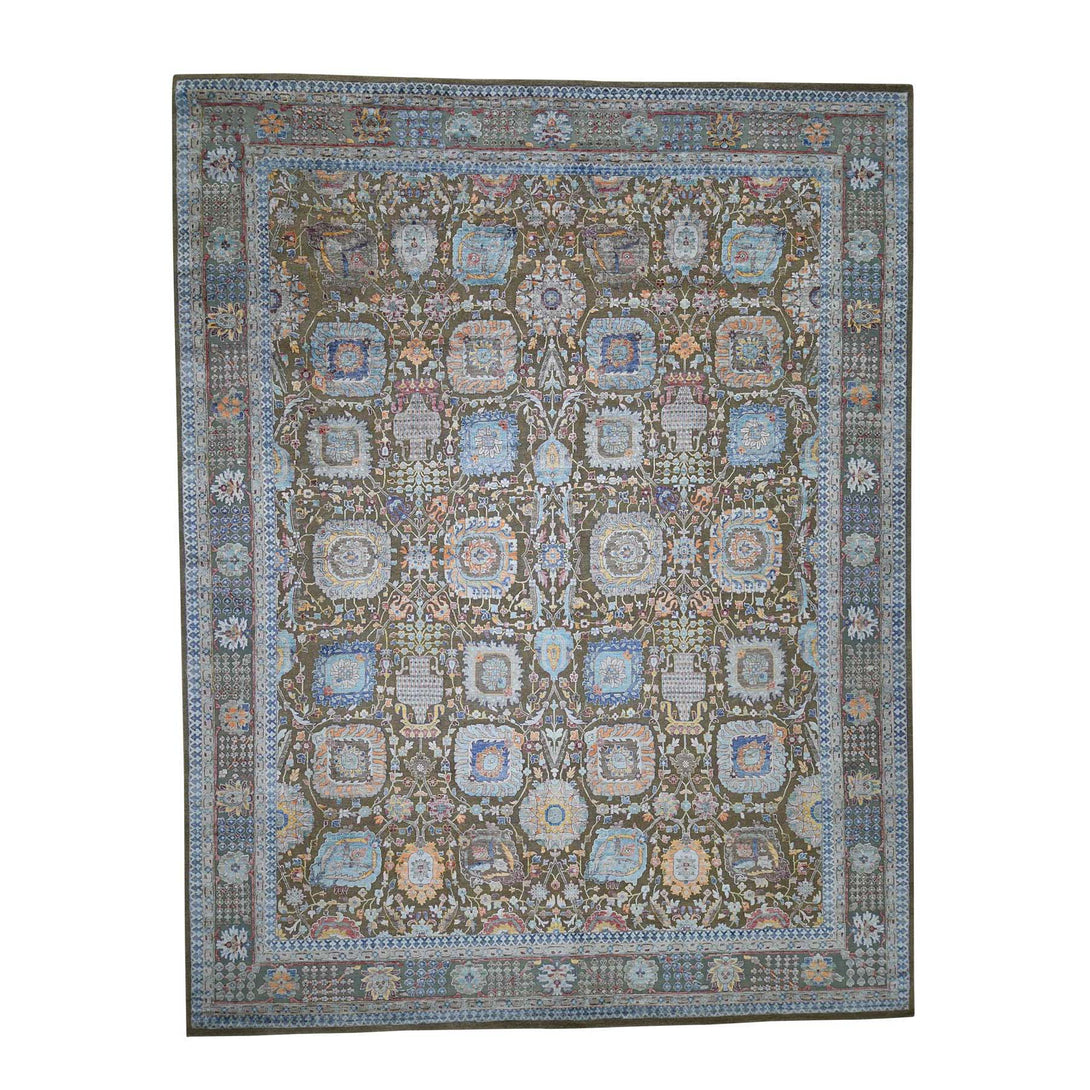 Handmade Transitional Rectangle Rug > Design# SH42957 > Size: 11'-9" x 15'-2" [ONLINE ONLY]