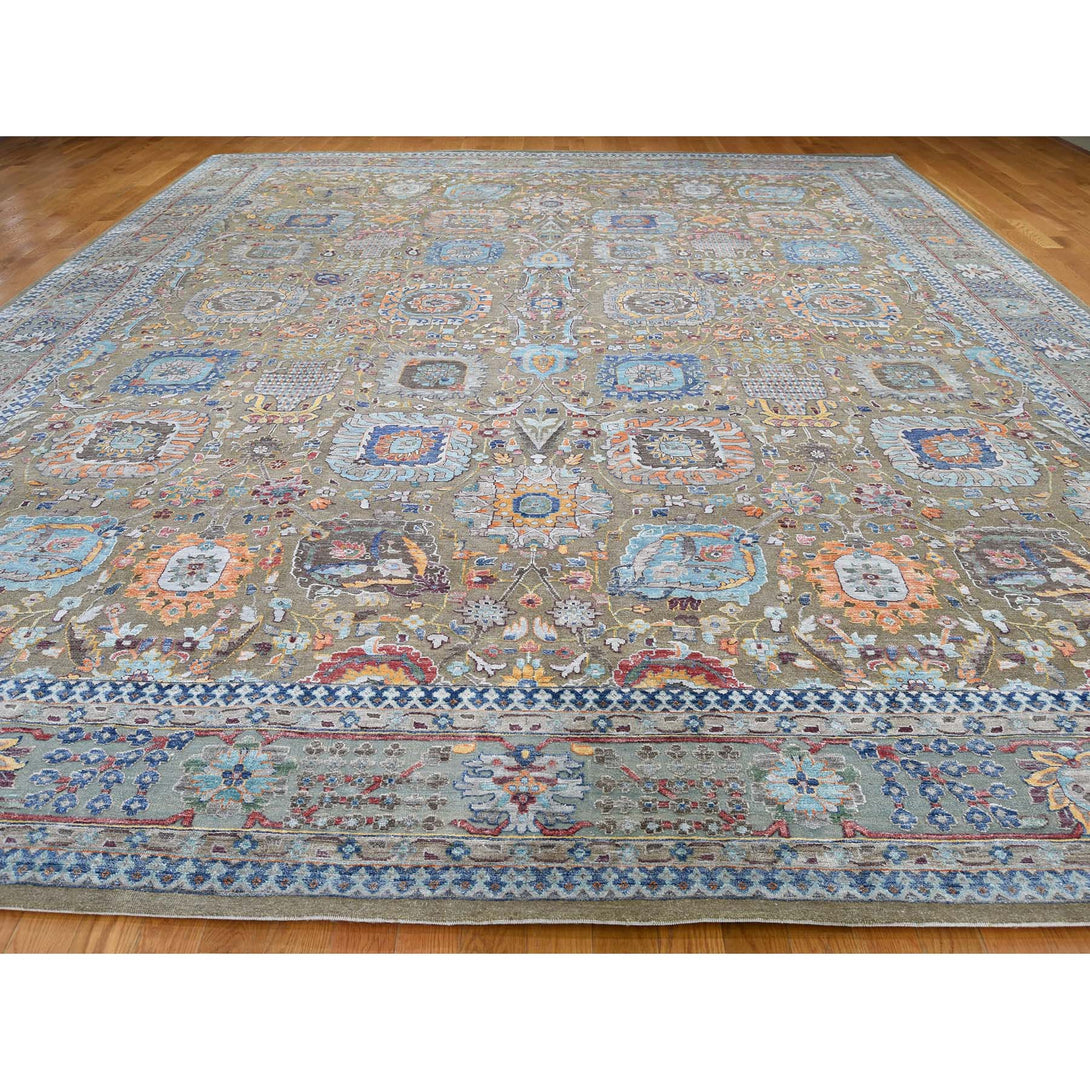 Handmade Transitional Rectangle Rug > Design# SH42957 > Size: 11'-9" x 15'-2" [ONLINE ONLY]