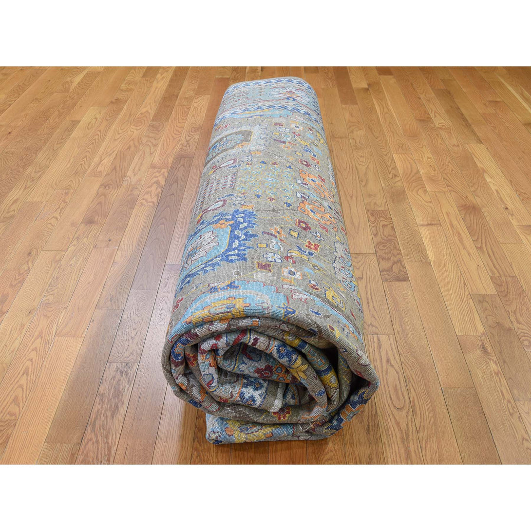 Handmade Transitional Rectangle Rug > Design# SH42957 > Size: 11'-9" x 15'-2" [ONLINE ONLY]