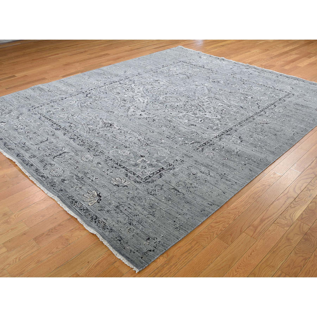 Handmade Transitional Rectangle Rug > Design# SH44224 > Size: 8'-3" x 10'-1" [ONLINE ONLY]