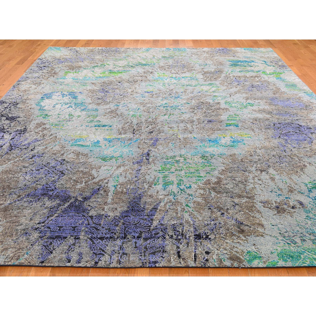 Handmade Modern and Contemporary Rectangle Rug > Design# SH45709 > Size: 8'-9" x 11'-10" [ONLINE ONLY]