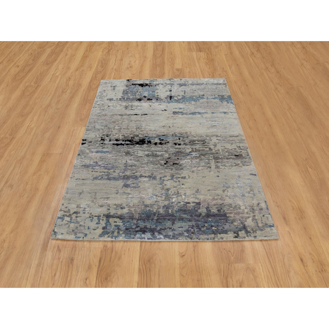 Hand Knotted Modern and Contemporary Area Rug > Design# CCSR58484 > Size: 4'-0" x 6'-0"