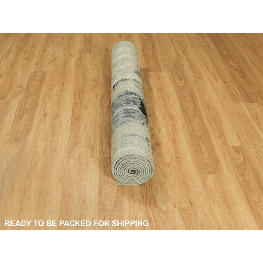 Hand Knotted Modern and Contemporary Runner > Design# CCSR58880 > Size: 4'-0" x 10'-0"