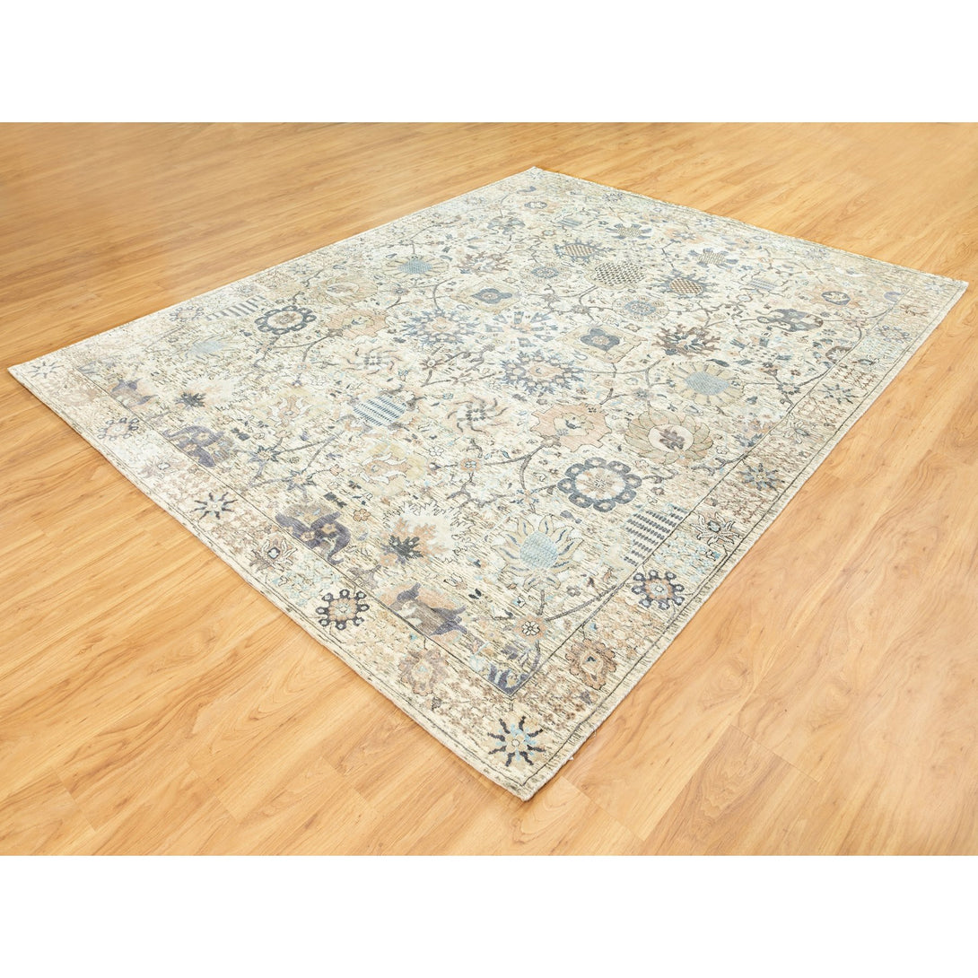 Hand Knotted Transitional Area Rug > Design# CCSR58939 > Size: 8'-0" x 10'-1"