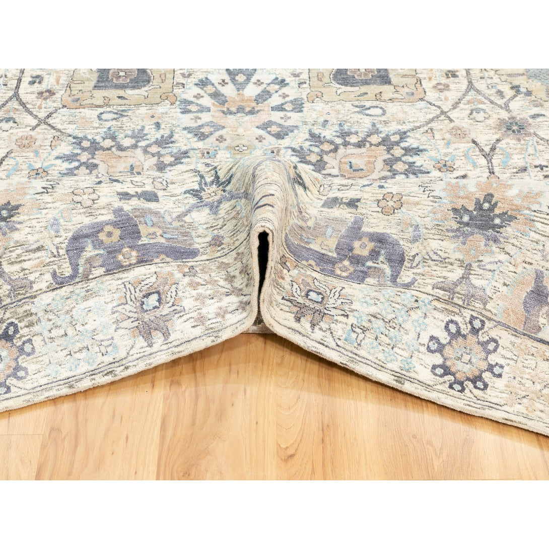 Hand Knotted Transitional Area Rug > Design# CCSR58939 > Size: 8'-0" x 10'-1"