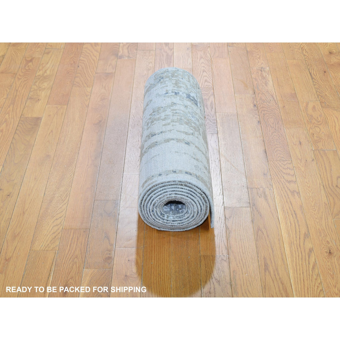 Hand Knotted Modern and Contemporary Runner > Design# CCSR59354 > Size: 2'-5" x 12'-1"