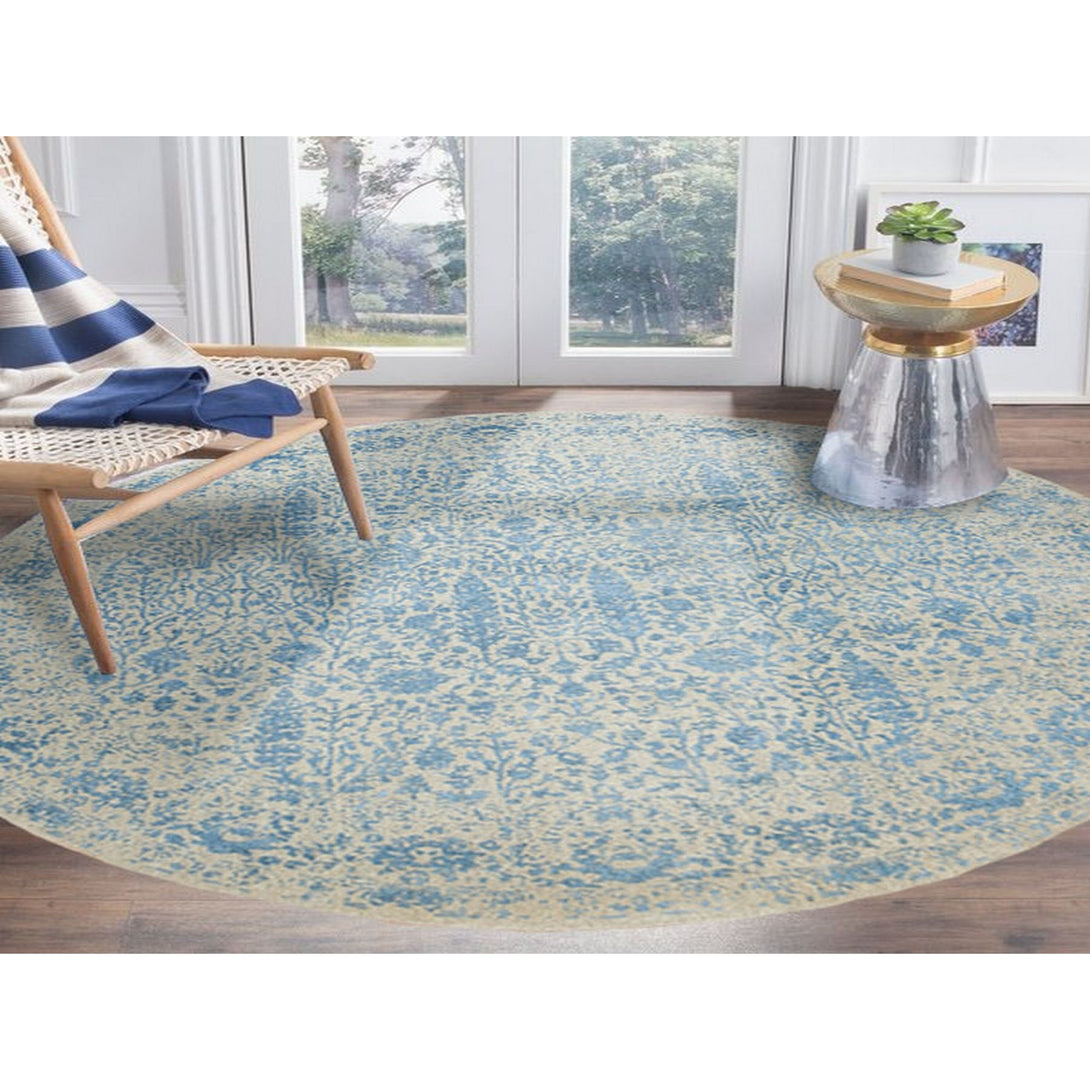 Handmade Transitional Modern Area Rug > Design# CCSR62066 > Size: 9'-10" x 9'-10"