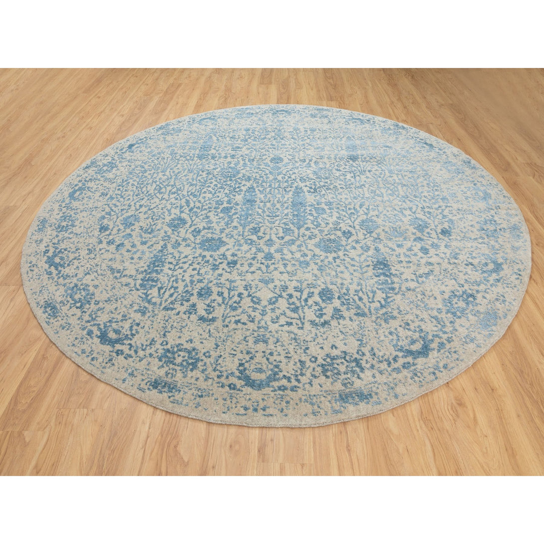 Handmade Transitional Modern Area Rug > Design# CCSR62066 > Size: 9'-10" x 9'-10"