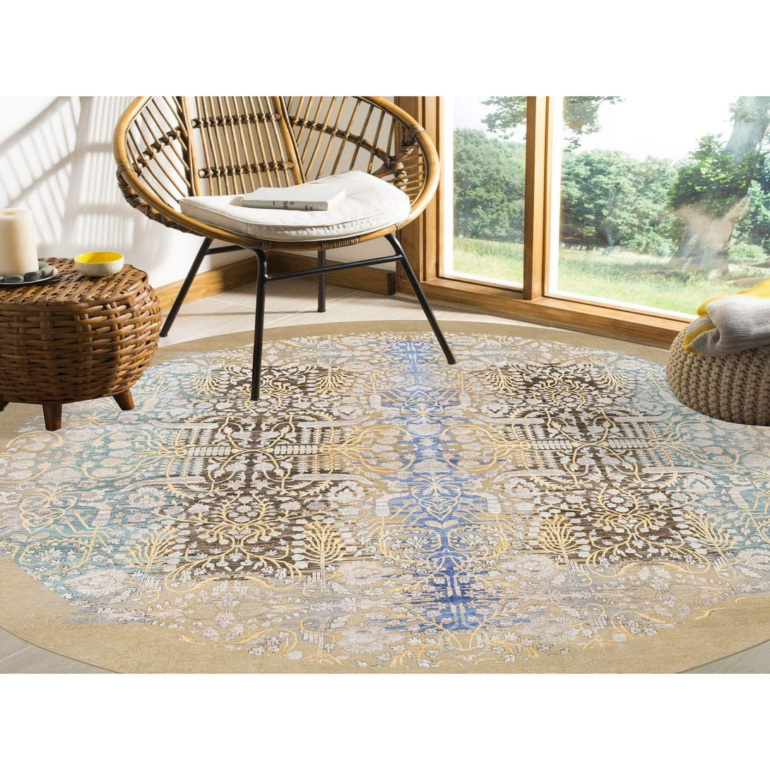 Handmade Transitional Modern Area Rug > Design# CCSR64438 > Size: 11'-10" x 11'-10"