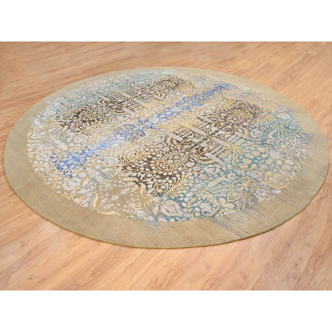 Handmade Transitional Modern Area Rug > Design# CCSR64438 > Size: 11'-10" x 11'-10"