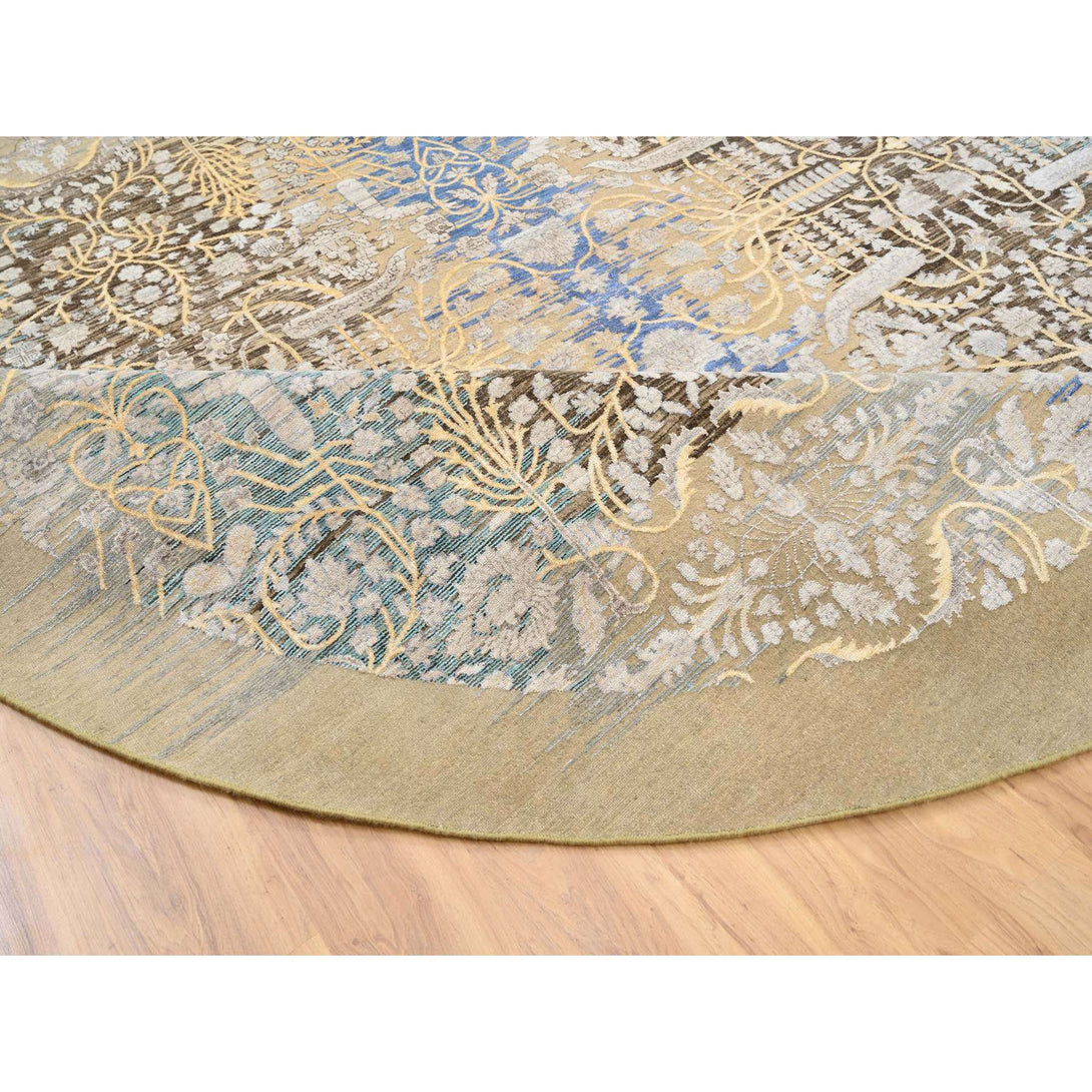 Handmade Transitional Modern Area Rug > Design# CCSR64438 > Size: 11'-10" x 11'-10"