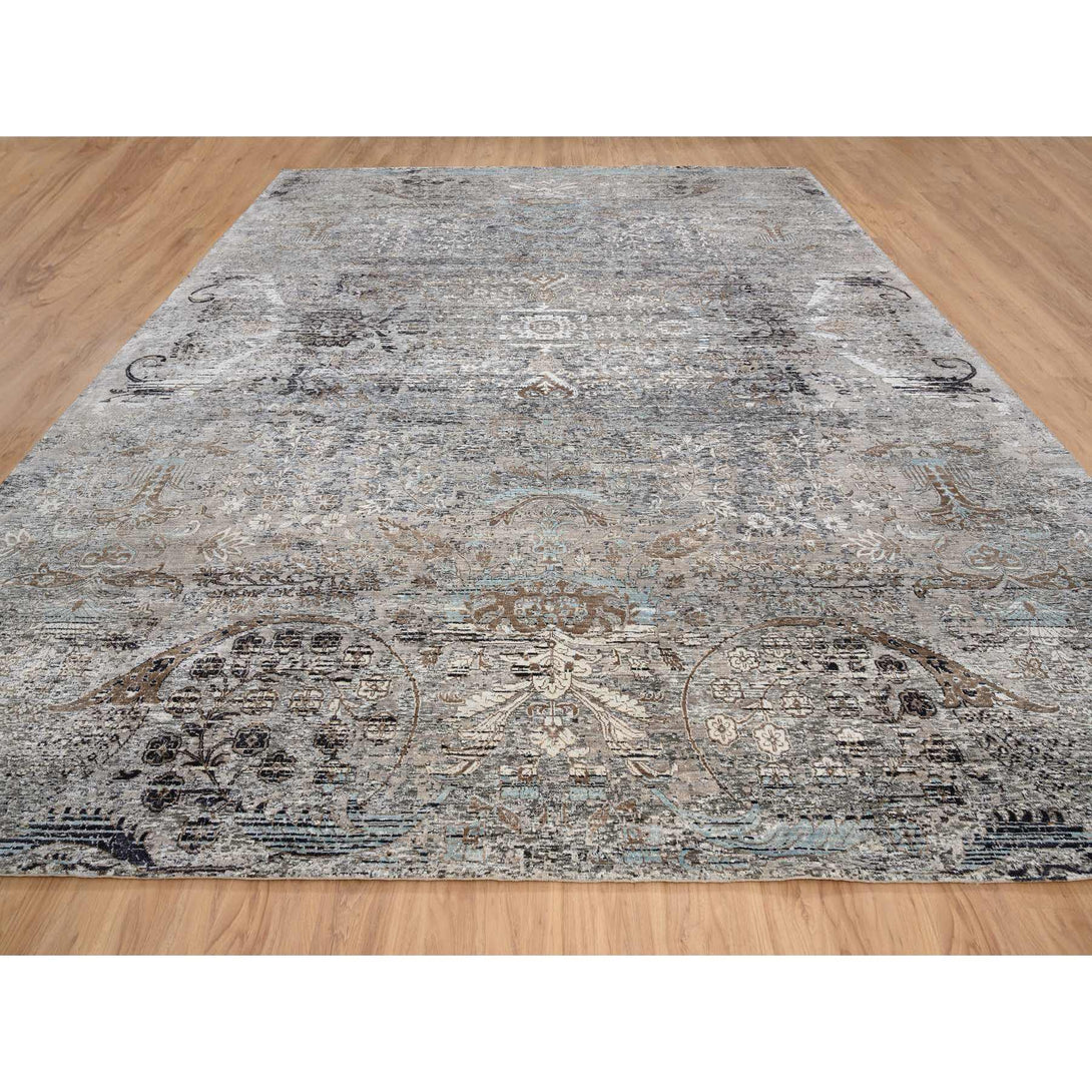 Handmade Transitional Modern Area Rug > Design# CCSR64441 > Size: 11'-10" x 15'-0"