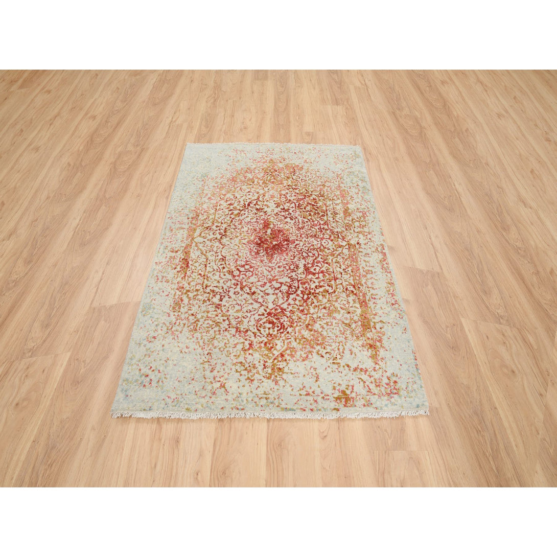 Handmade Modern and Contemporary Area Rug > Design# CCSR64561 > Size: 4'-2" x 6'-0"