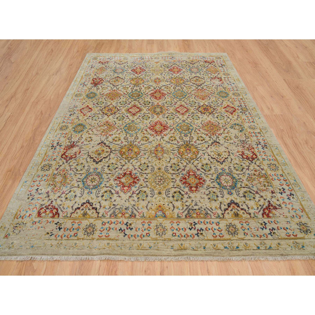 Handmade Transitional Modern Area Rug > Design# CCSR65029 > Size: 8'-2" x 10'-2"