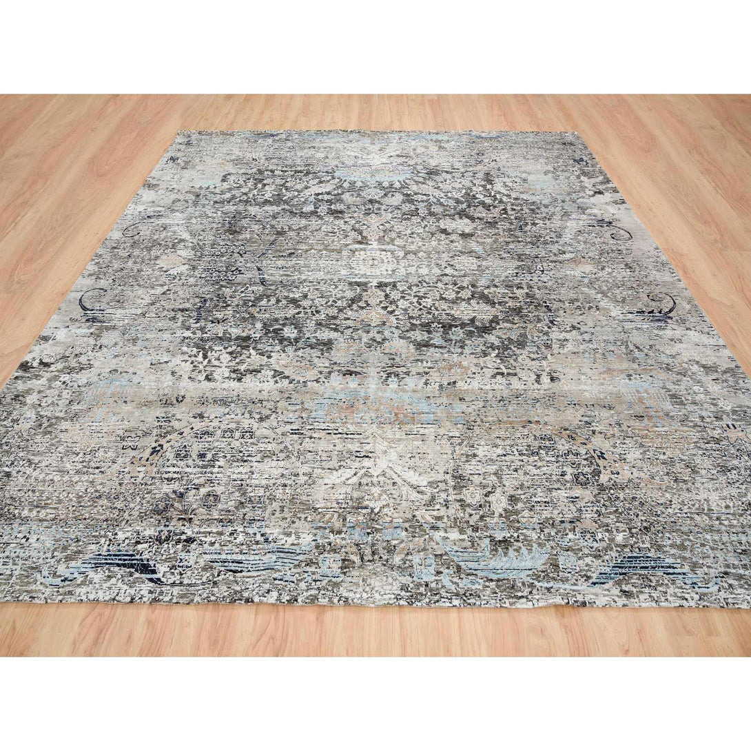 Handmade Transitional Modern Area Rug > Design# CCSR65689 > Size: 11'-9" x 12'-3"