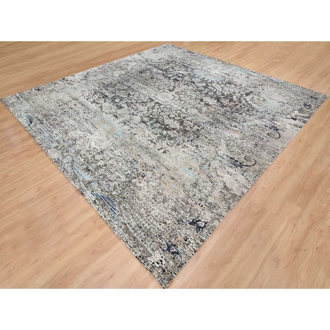 Handmade Transitional Modern Area Rug > Design# CCSR65689 > Size: 11'-9" x 12'-3"