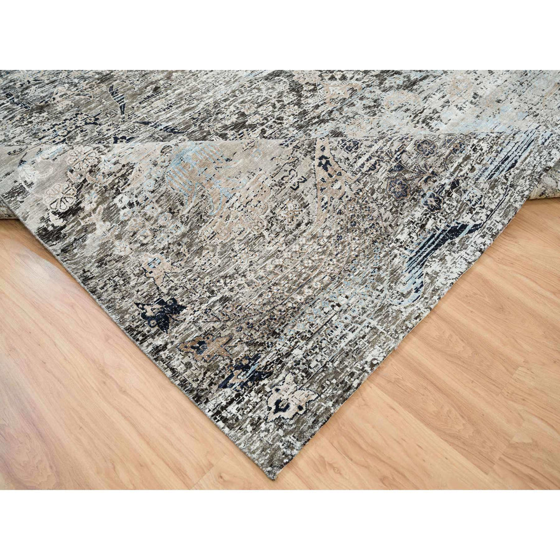 Handmade Transitional Modern Area Rug > Design# CCSR65689 > Size: 11'-9" x 12'-3"