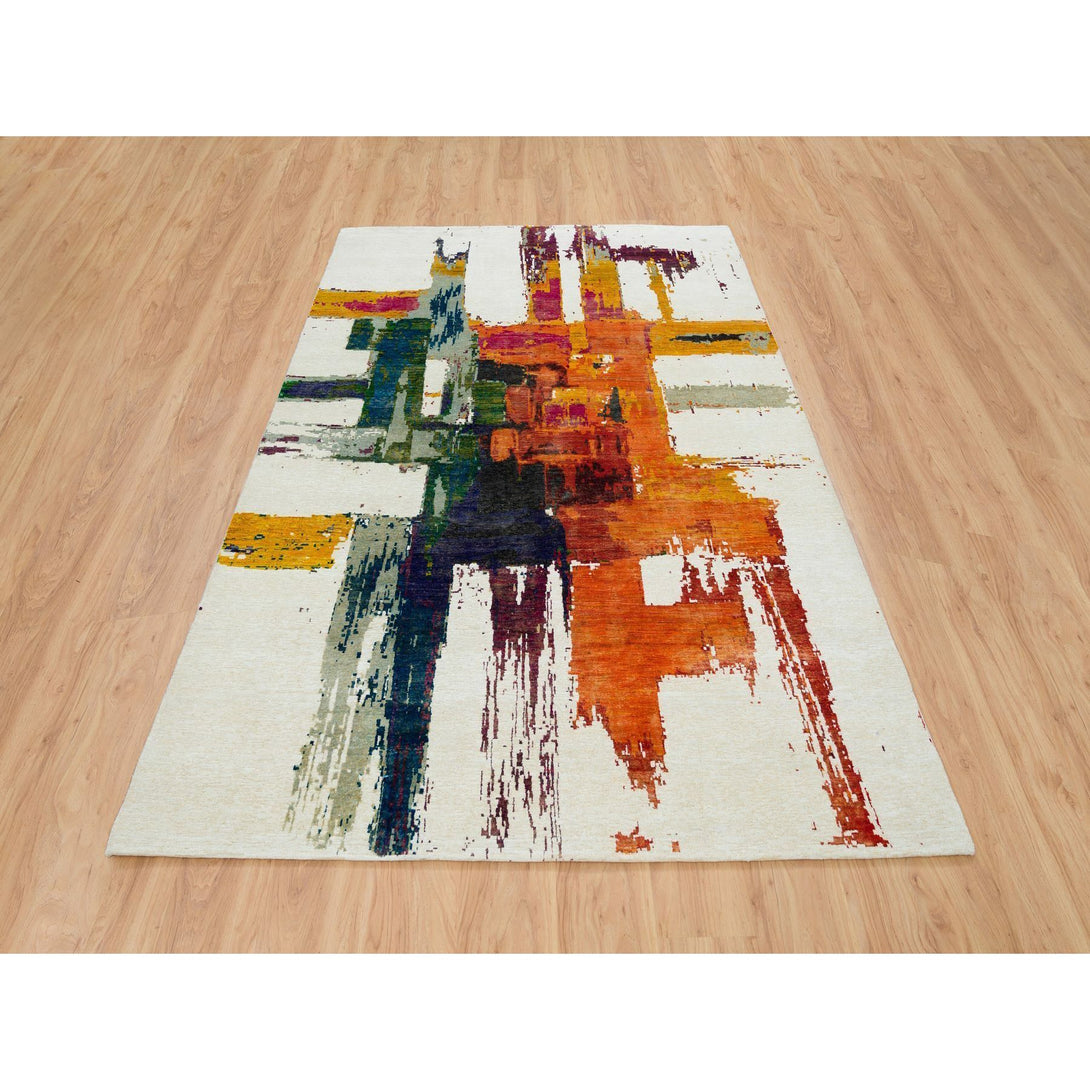 Handmade rugs, Carpet Culture Rugs, Rugs NYC, Hand Knotted Modern Area Rug > Design# CCSR65691 > Size: 5'-10" x 9'-1"