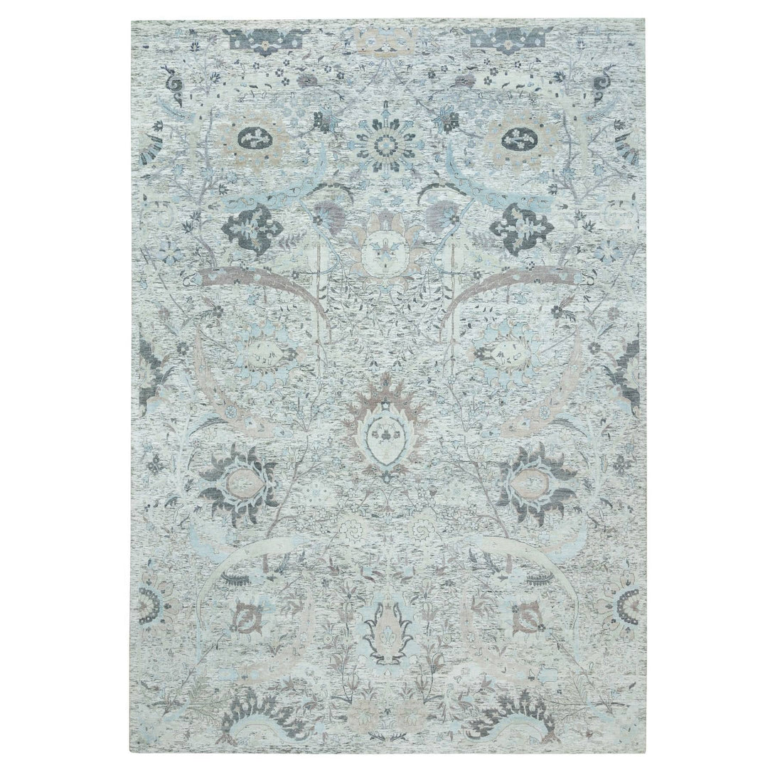 Handmade Transitional Modern Area Rug > Design# CCSR65898 > Size: 10'-0" x 14'-1"