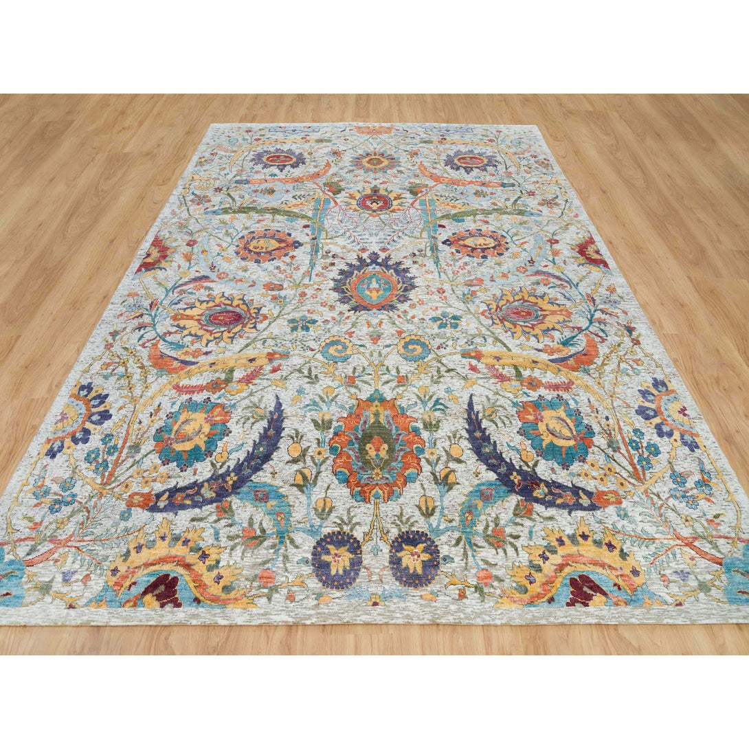 Handmade Transitional Modern Area Rug > Design# CCSR65906 > Size: 9'-0" x 12'-1"