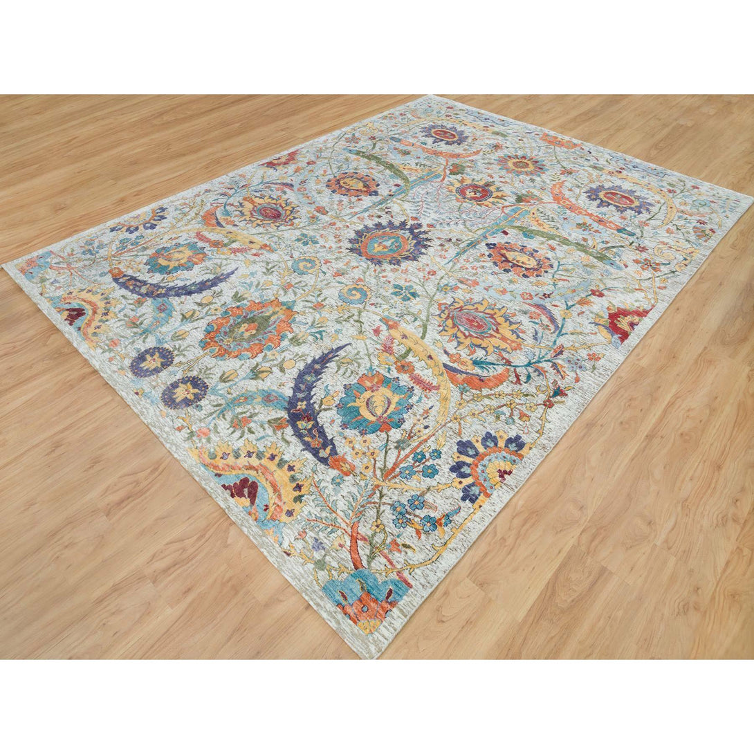 Handmade Transitional Modern Area Rug > Design# CCSR65906 > Size: 9'-0" x 12'-1"