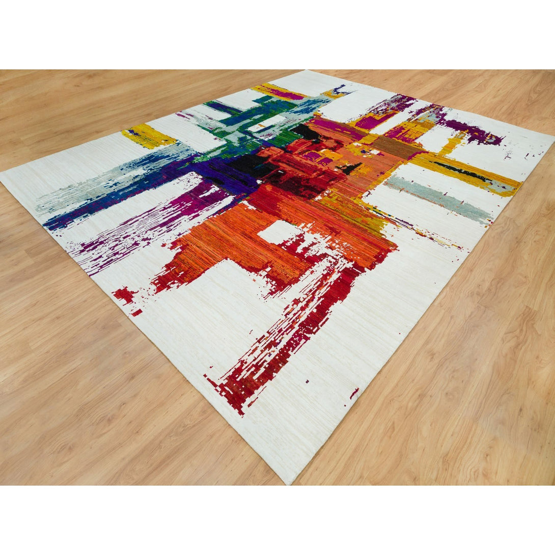 Handmade Modern and Contemporary Area Rug > Design# CCSR65910 > Size: 12'-0" x 15'-1"